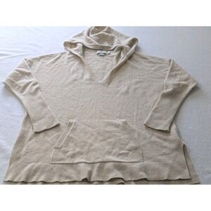 Vineyard Vines Cashmere SweaterWomens Rib Knit Hooded Pullover  Cream Size Large